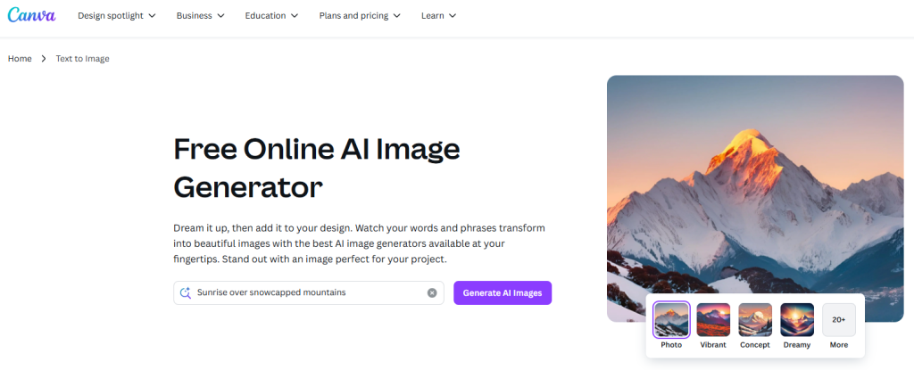 Canva AI Image Generator