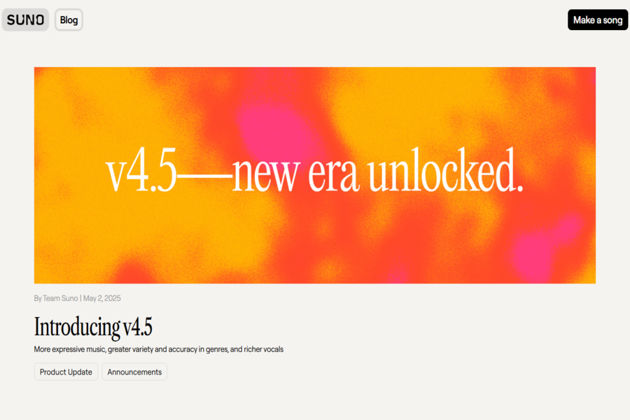 Suno v4.5+