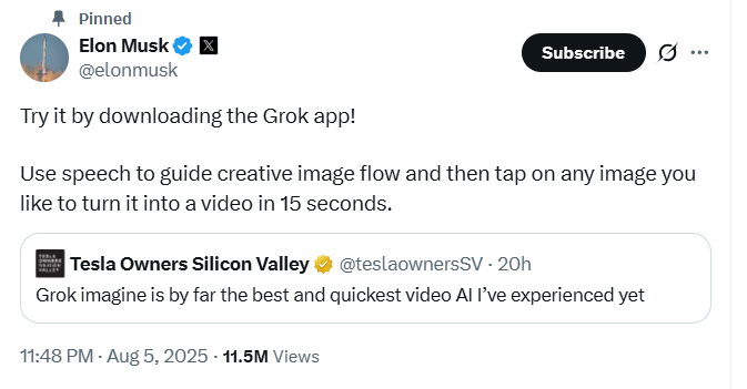 xAI Launches Grok Imagine