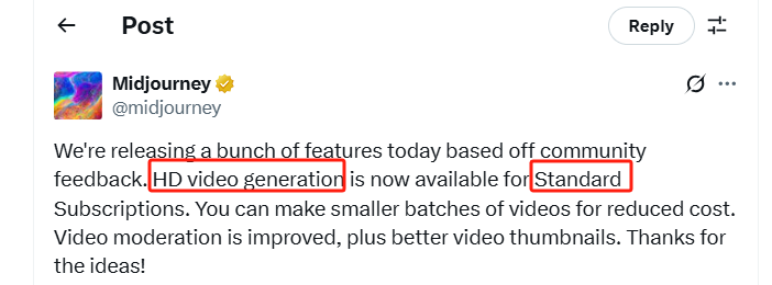 Midjourney HD Video Generation