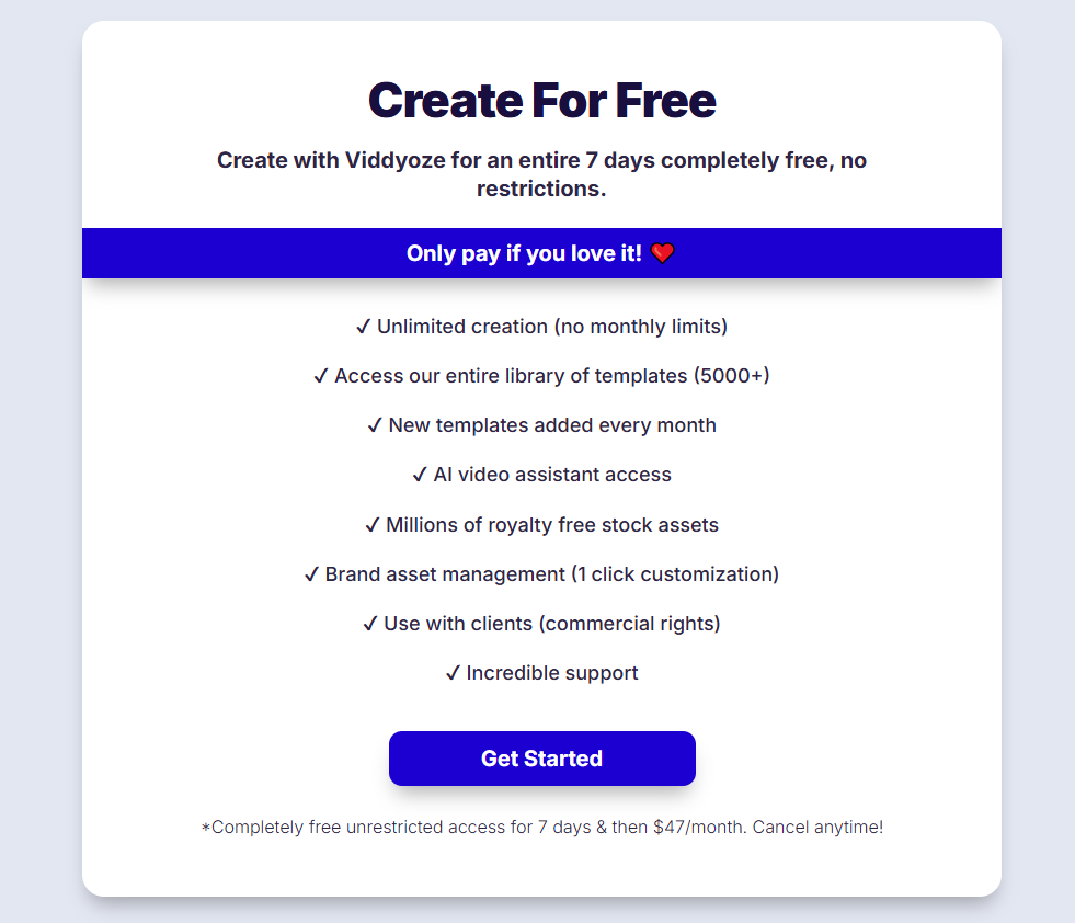Viddyoze Pricing
