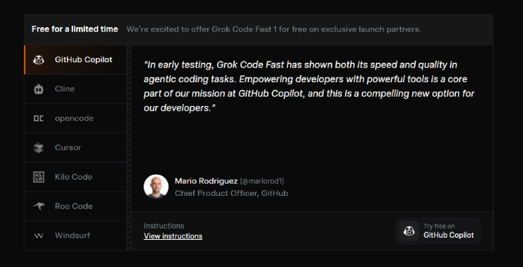 xAI's Grok Code Fast 1 Release