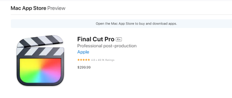 Best AI Software for Film：Final Cut Pro