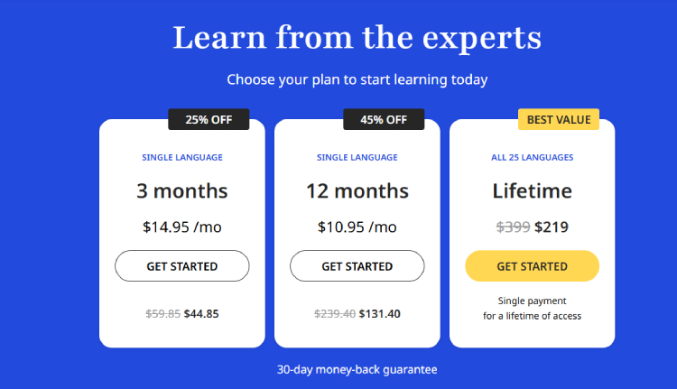 Best AI Language Learning App: Rosetta Stone