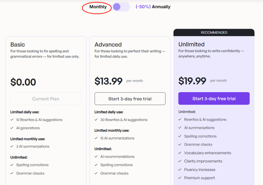 wordtune pricing