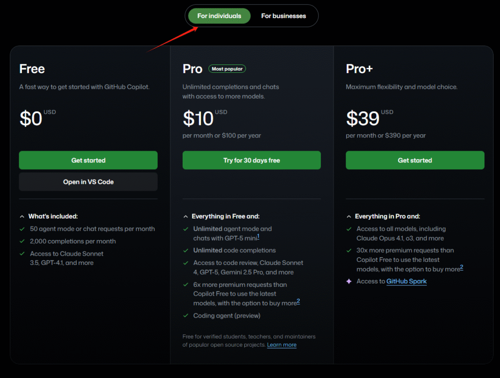 github copilot pricing