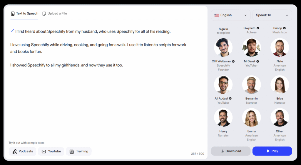 speechify text-to-speech