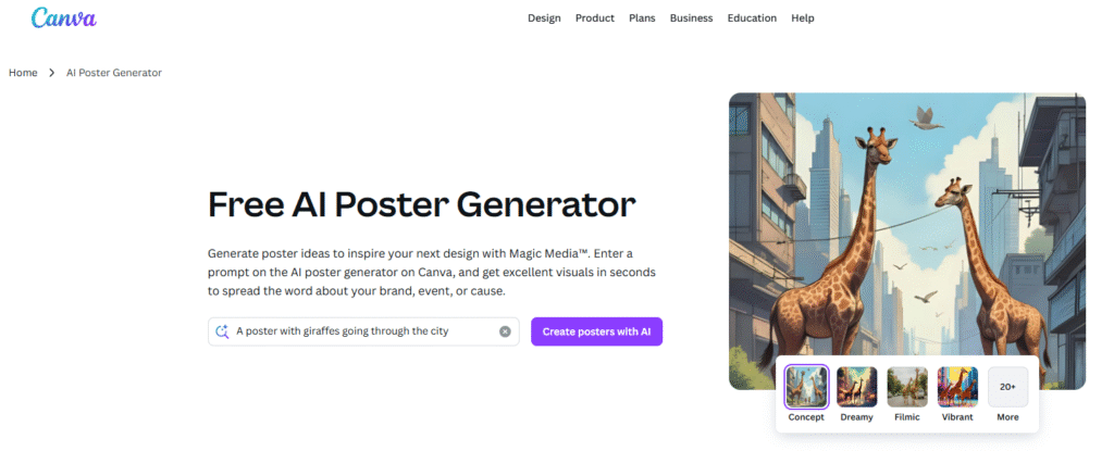 Canva AI Poster Generator