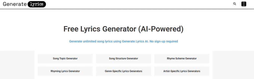 Generatelyrics