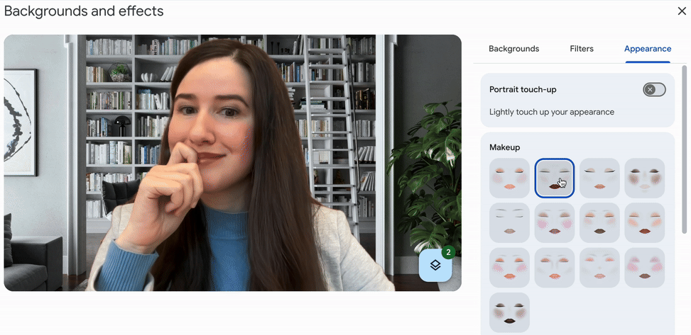Google Meet AI Makeup