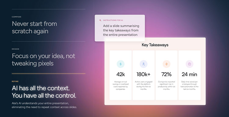 Alai AI - Create high quality presentations using AI