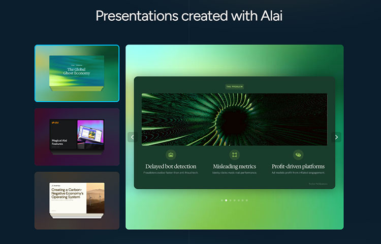 Alai AI - Create high quality presentations using AI