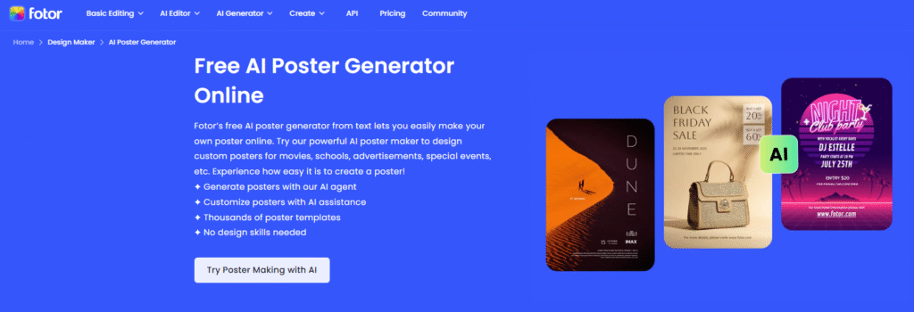 fotor ai poster generator