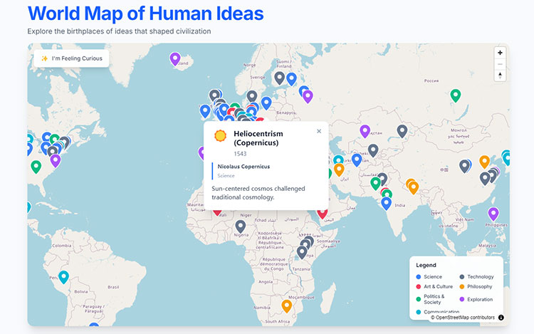The Map of Human Ideas - Discover where the world’s greatest ideas were born The Map of Human Ideas - Discover where the world’s greatest ideas were born