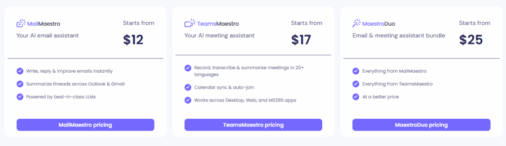 mailmaestro Pricing mailmaestro Pricing