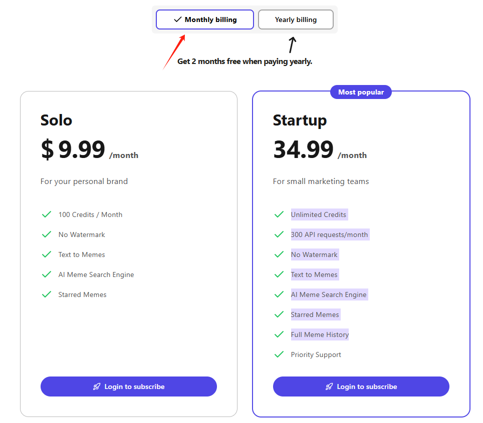 supermeme ai​ pricing